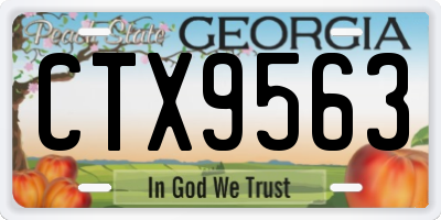 GA license plate CTX9563