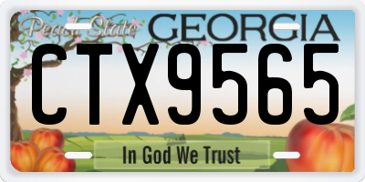 GA license plate CTX9565