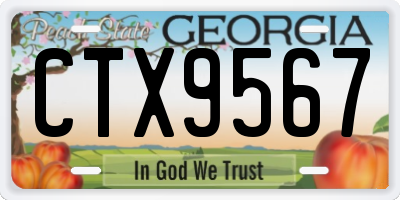 GA license plate CTX9567