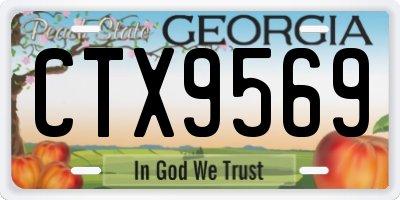 GA license plate CTX9569