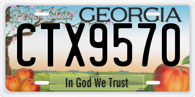 GA license plate CTX9570