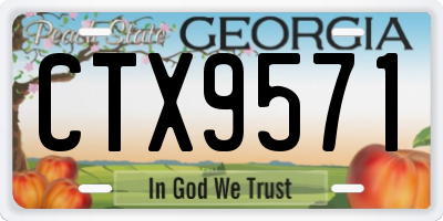 GA license plate CTX9571