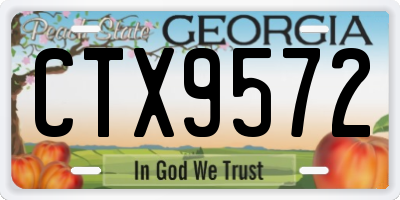 GA license plate CTX9572