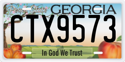 GA license plate CTX9573