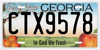 GA license plate CTX9578
