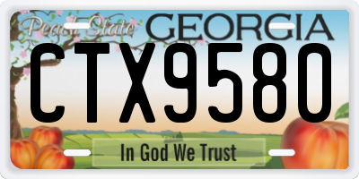 GA license plate CTX9580