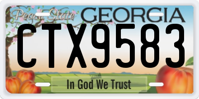 GA license plate CTX9583