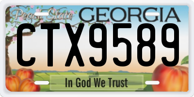 GA license plate CTX9589