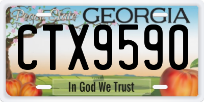 GA license plate CTX9590