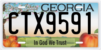 GA license plate CTX9591
