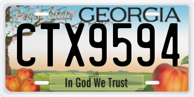 GA license plate CTX9594