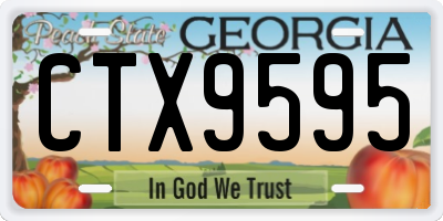 GA license plate CTX9595