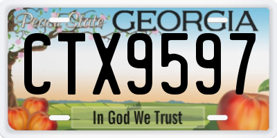 GA license plate CTX9597