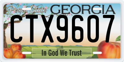 GA license plate CTX9607