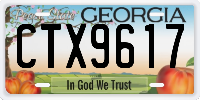 GA license plate CTX9617