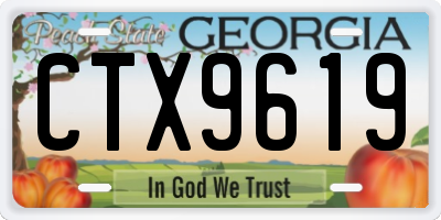 GA license plate CTX9619
