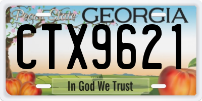 GA license plate CTX9621