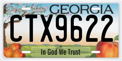 GA license plate CTX9622