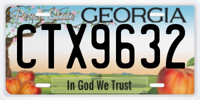 GA license plate CTX9632
