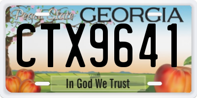 GA license plate CTX9641