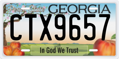 GA license plate CTX9657