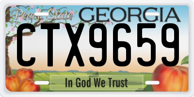 GA license plate CTX9659