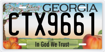GA license plate CTX9661