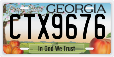GA license plate CTX9676
