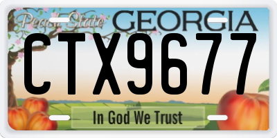 GA license plate CTX9677