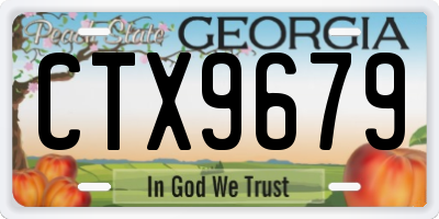 GA license plate CTX9679