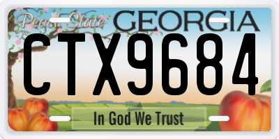 GA license plate CTX9684