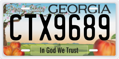 GA license plate CTX9689