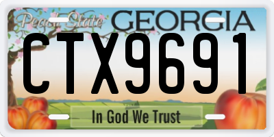 GA license plate CTX9691