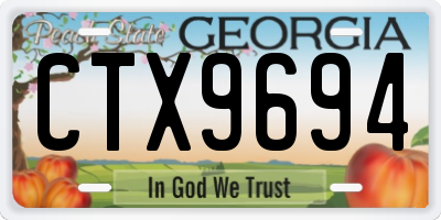GA license plate CTX9694