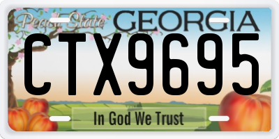 GA license plate CTX9695