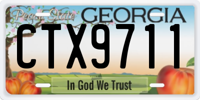 GA license plate CTX9711