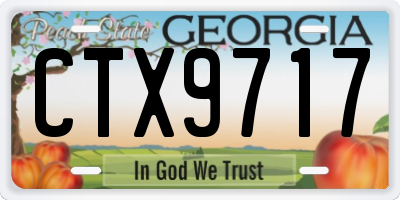 GA license plate CTX9717