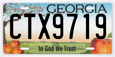 GA license plate CTX9719