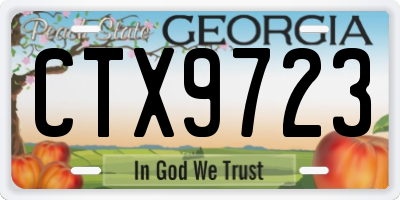 GA license plate CTX9723