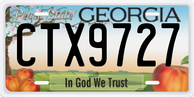 GA license plate CTX9727