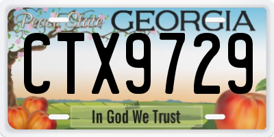 GA license plate CTX9729