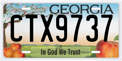 GA license plate CTX9737