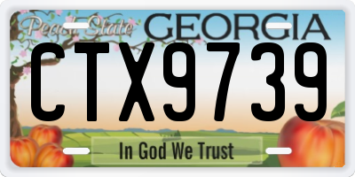GA license plate CTX9739