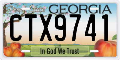 GA license plate CTX9741