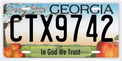 GA license plate CTX9742