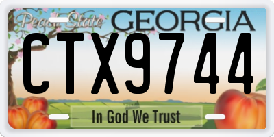 GA license plate CTX9744