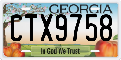 GA license plate CTX9758