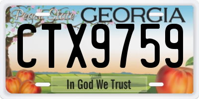 GA license plate CTX9759