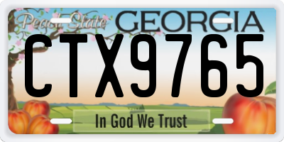 GA license plate CTX9765