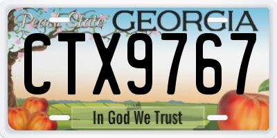 GA license plate CTX9767